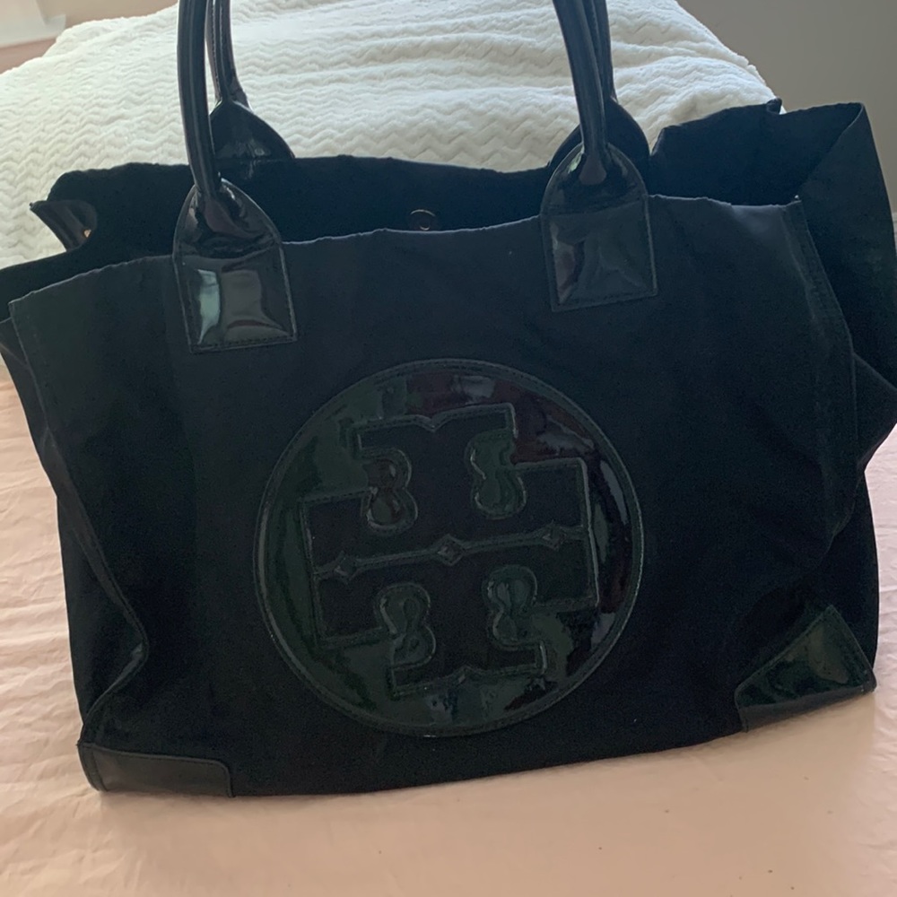 Tory Burch black Ella Tote